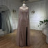 Serene Hill Arabic Turquoise Mermaid Cape Sleeves Split Beaded Evening Dresses Gowns For Woman Wedding Party 2025 LA72381 - SERENE HILL