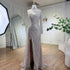 Serene Hill Arabic White Nude Mermaid Elegant One Shoulder Luxury Beaded Evening Dresses Gowns For Women Party 2025 LA72196 - SERENE HILL