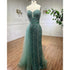 Serene Hill Arabic turquoise Mermaid Sexy High Split Beaded Long Evening Dresses Gowns For Women Wedding Party 2025 LA71966 - SERENE HILL