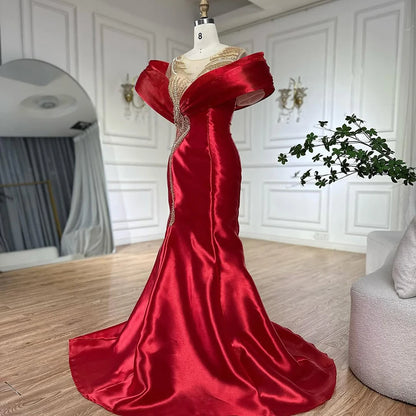 Luxury Designer Mermaid Satin Lilac Evening Dresses Gowns For Party LA72902 - SERENE HILL