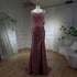 Luxury Dubai Beige Mermaid Floor Length Evening Gowns Luxury Beaded Crystal Spaghetti Strap Party Drsses For Women LA72163 - SERENE HILL