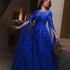 Serene Hill Dubai Arabic Gold Beaded Dubai Evening Dress With Cape Sleeves LA70454 - SERENE HILL