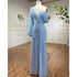 Serene Hill Blue Beaded Mermaid Evening Dresses Elegant Long Arabic Formal Gowns for Women Wedding Party 2025 LA72103 - SERENE HILL