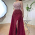 Serene Hill Blue Mermaid High Split With Skirt Sweetheart Beaded Party Dresses Formal Women Evening LA71796 - SERENE HILL
