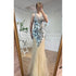 Serene Hill Blue O-neck Tank Sleeveless Feathers Mermaid Evening Dresses Elegant Formal Party Gowns For Women 2025 LA72081 - SERENE HILL