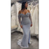 Luxury Dubai Blue Beaded Mermaid Evening Dresses Formal Party Gowns LA72885 - SERENE HILL