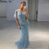 Dubai Feathers Brown Mermaid Evening Dresses LA71323 - SERENE HILL