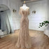 Dubai Feathers Brown Mermaid Evening Dresses LA71323 - SERENE HILL
