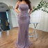 On Sale no return no refund Luxury Dubai Lilac Elegant Spaghetti Strap Split Beaded Formal Luxury Arabic Mermaid Evening Dresses for Formal Occasion LA72109 - SERENE HILL