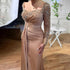 Serene Hill Caramel Muslim Mermaid Elegant Heartsweet Overskirt Luxury Beaded Evening Dresses Gowns 2025 For Women Party LA72025 - SERENE HILL