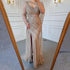 Luxury Dubai Brown Luxury Mermaid Evening Dress Gown Beaded Elegant High Split For Formal Occasion LA70301L - SERENE HILL