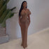 Luxury Dubai Nude Saudi Arabic Beaded High Split Evening Dresses Gowns for Formal Occasion LA72807 - SERENE HILL