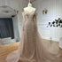 Luxury Dubai Nude Mermaid Arabia Beaded Evening Dress Gown with Detachable Skirt for Formal Occasion LA72243A - SERENE HILL