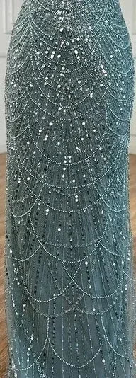 Luxury Dubai Nude Mermaid Arabia Beaded Evening Dress Gown with Detachable Skirt for Formal Occasion LA72243A - SERENE HILL