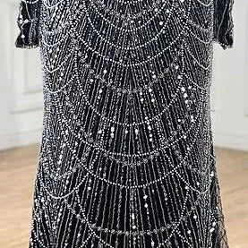 Luxury Dubai Nude Mermaid Arabia Beaded Evening Dress Gown with Detachable Skirt for Formal Occasion LA72243A - SERENE HILL