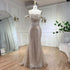 Serene Hill Dubai Arabia Nude Elegant Mermaid Evening Dresses Gowns Luxury Pearls Beaded 2025 For Women Wedding Party LA72270 - SERENE HILL