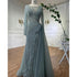 Serene Hill Dubai Arabic Designer Luxury Turquoise Mermaid Beaded Evening Dresses Gowns For Women Wedding Party 2025 LA72124 - SERENE HILL