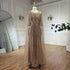 Serene Hill Dubai Arabic Green Mermaid Evening Dress with Elegant Luxury Beaded Cape Sleeves for Women&