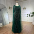 Serene Hill Dubai Arabic Green Mermaid Evening Dress with Elegant Luxury Beaded Cape Sleeves for Women&