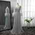 Elegant Champagne Feathers Long Sleeves Evening Dress LA71654 - SERENE HILL