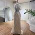 Feathers Mermaid Silver Gray Evening Dress Formal Party Gown LA70623A - SERENE HILL