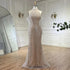 Luxury Beaded Nude Evening Dress with Gloves LA72345 - SERENE HILL