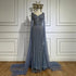 Serene Hill Dubai Royal Blue Elegant Cape Sleeves Beaded Arabic Luxury Evening Dresses Gowns for Women Party 2025 LA72502 - SERENE HILL