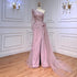 One Shoulder Mermaid Pink Evening Dresses with Overskirt LA72062 - SERENE HILL