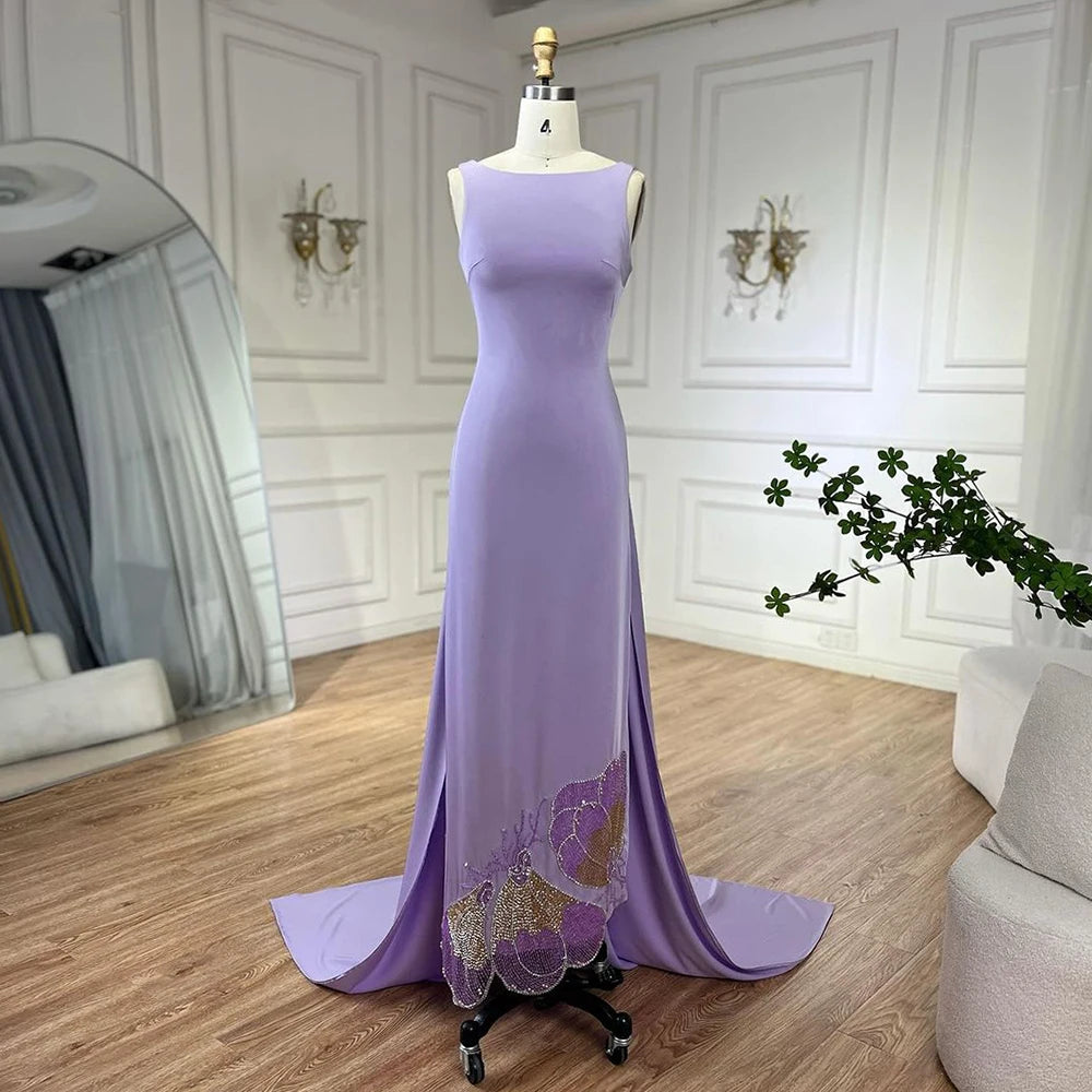 Elegant Coral Pink Butterfly Beaded Evening Dress LA72497 - SERENE HILL