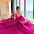 Luxury Dubai Fuchsia Off-Shoulder Ball Gown LA72162 - SERENE HILL