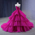 Serene Hill Fuchsia Detachable skirt Lace Up Pearls Beaded Luxury Bride Gowns Wedding Dress 2025 High End Custom Made HM231068 - SERENE HILL