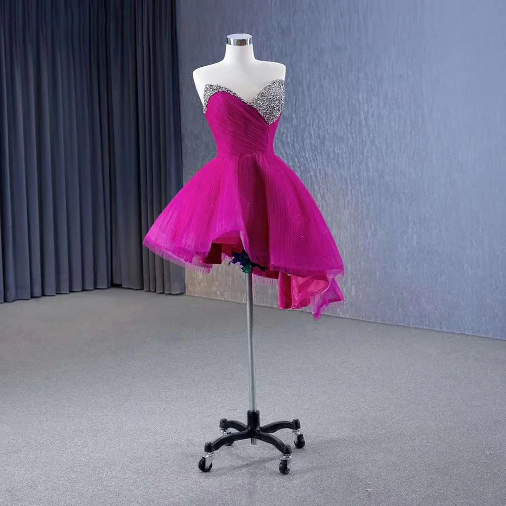 Serene Hill Fuchsia Detachable skirt Lace Up Pearls Beaded Luxury Bride Gowns Wedding Dress 2025 High End Custom Made HM231068 - SERENE HILL