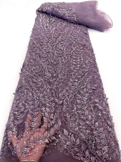 Serene Hill Gray One Shoulder Lace Up Beaded Luxury Ball Gown Bride Gowns Wedding Dress 2025 High End Custom Made HM231074 - SERENE HILL