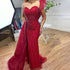 Luxury Dubai Green Mermaid High Split One Shoulder Beaded Evening Dresses Gowns For Wedding Party LA71779 - SERENE HILL