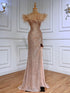 Serene Hill Green Sexy Mermaid High Split Feathers Formal Luxury Evening Dresses Gowns For Women Wedding Party 2025 LA71848 - SERENE HILL