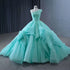 Serene Hill High End Custom Made Light Green One Shoulder Lace Up Beaded Luxury Ball Gown Bride Gowns Wedding Dress HM231120 - SERENE HILL
