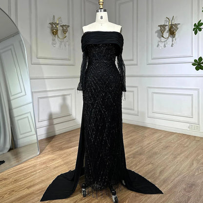Luxury Tassel Lilac Off Shoulder Evening Dress with Cape LA72374 - SERENE HILL