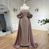 Luxury Arabic Dusty Rose Evening Dresses with Cape LA72543 - SERENE HILL