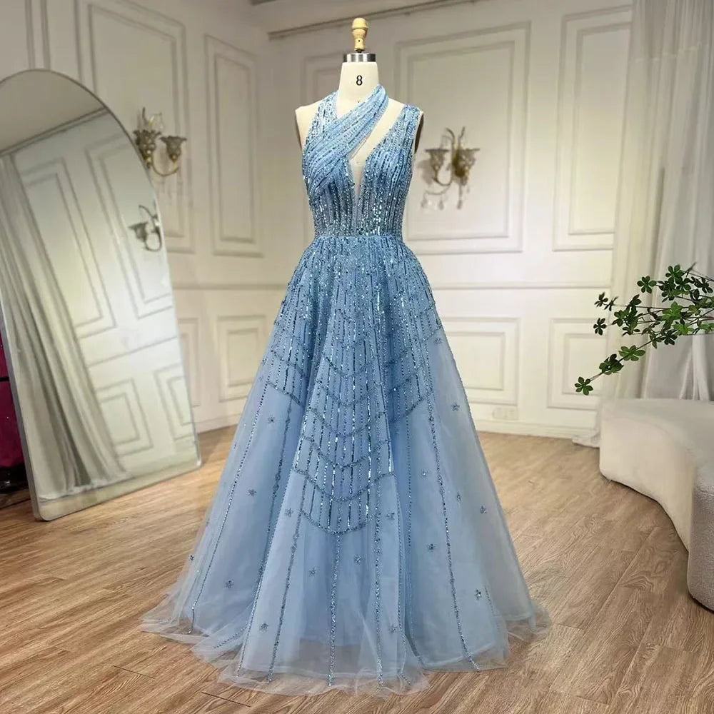 Luxury Beaded Lilac Evening Dresses for Women Wedding Party LA71778 - SERENE HILL