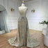 Serene Hill Luxury Dubai Arabia Nude Beaded One Shoulder Mermaid Elegant Evening Dresses Gowns For Woman Wedding Party LA71538 - SERENE HILL