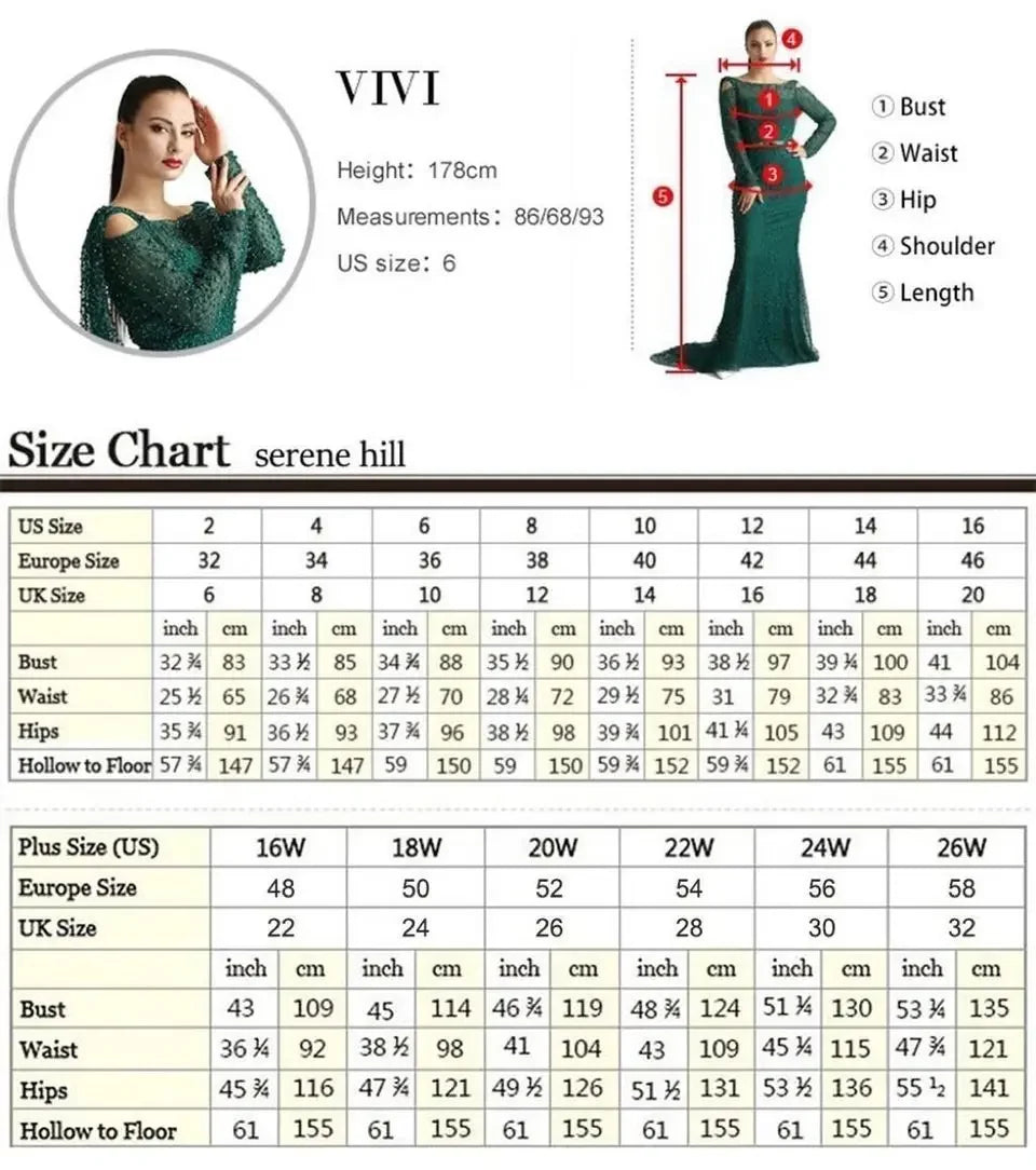 Luxury Dubai Black Beaded Evening Dress for Women Party LA72498 - SERENE HILL