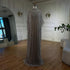 Dubai Luxury Silver Nude Cape Beaded Evening Dress LA72484 - SERENE HILL