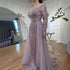 Serene Hill Luxury Muslim Pink With Train Mermaid Elegant Evening Dresses Gowns For Woman Party LA70433 - SERENE HILL