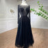 Serene Hill Muslim Luxury Beaded Caramel A-Line Midi Ankle-Length Evening Dresses Gowns 2025 Formal Woman Wedding Party LA71111 - SERENE HILL