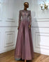 Serene Hill Muslim Pink A-Line Beaded Luxury Evening Dresses Gowns 2025 For Women Wedding Party LA71290A - SERENE HILL