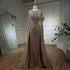 Serene Hill Muslim Silver Nude Mermaid Gown with Detachable Overskirt Beaded Evening Dress for Women Wedding Party LA71919 - SERENE HILL
