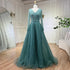 Muslim Luxury Turquoise A-Line Evening Dress LA72228 - SERENE HILL