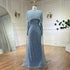Muslim Long Cape Dubai Crystal Beaded Evening Gown LA72032M - SERENE HILL