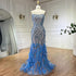 Serene Hill Orange Spaghetti Strap Mermaid Evening Dresses Gowns Luxury Feathers Beaded for Women Wedding Party 2025 LA72272 - SERENE HILL