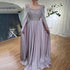 Serene Hill Pink Muslim Elegant Mermaid Cape Sleeves Evening Dresses Tassel Beaded Gowns 2025 For Women Wedding Party LA72159 - SERENE HILL